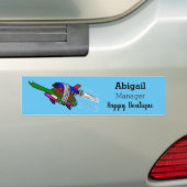 Vliegschildpad Bumpersticker (Op auto)