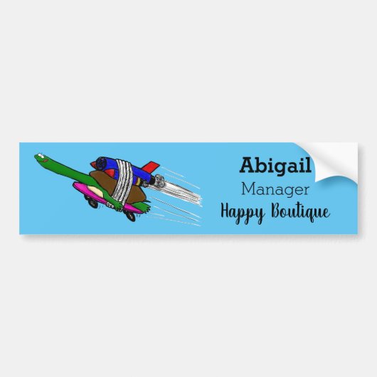 Vliegschildpad Bumpersticker (Voorkant)