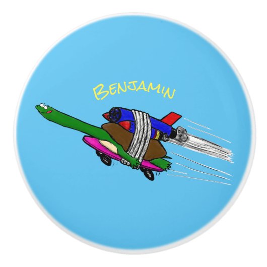 Vliegschildpad Keramische Knop (Voorkant)