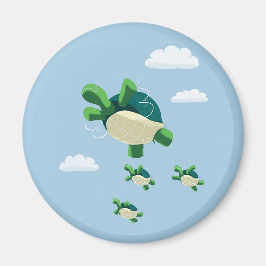 Vliegschildpad Magneet (Voorkant)