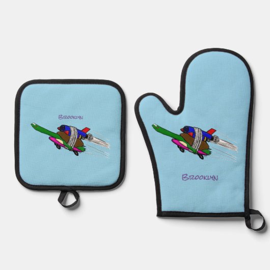 Vliegschildpad Ovenwant & Pannenlap Set (Voorkant)
