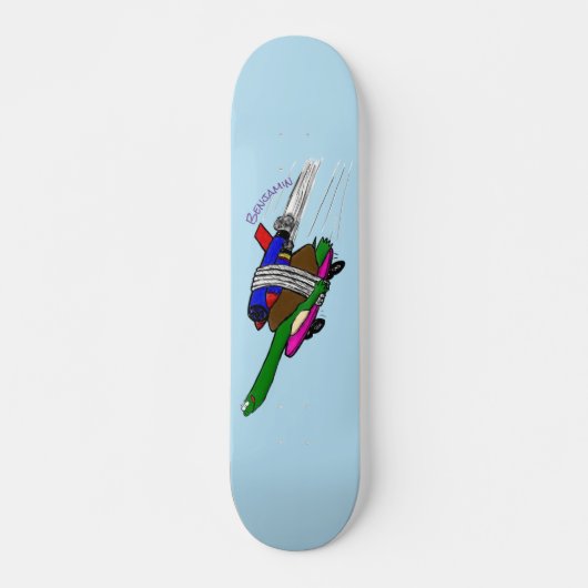 Vliegschildpad Persoonlijk Skateboard (Voorkant)