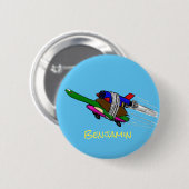 Vliegschildpad Ronde Button 5,7 Cm (Voorkant /achterkant)