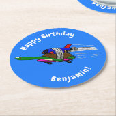 Vliegschildpad Ronde Kartonnen Onderzetter (Gebogen)