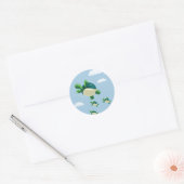 Vliegschildpad Ronde Sticker (Envelop)