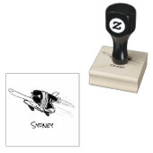Vliegschildpad Rubberstempel (Gestempeld)