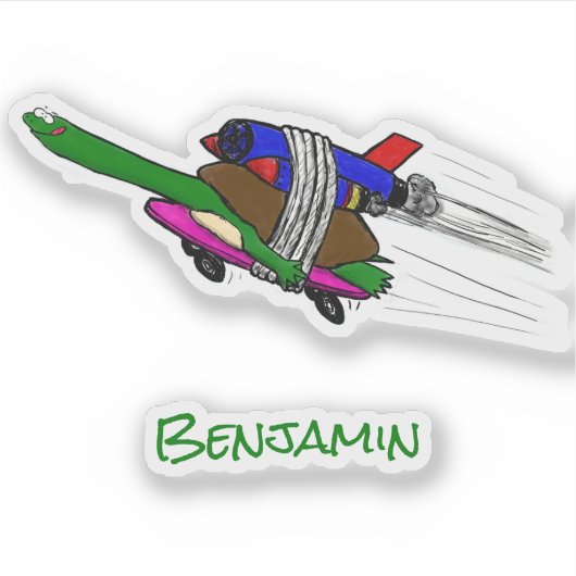 Vliegschildpad Sticker (Voorkant)