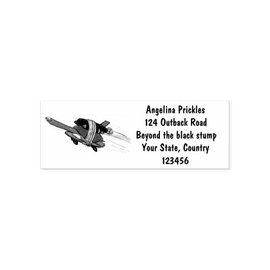 Vliegschildpad Zelfinktende Stempel (Design)
