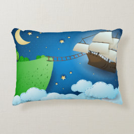 Vliegschip bij aanlanding accent kussen