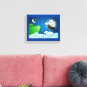 Vliegschip bij aanlanding canvas afdruk (Insitu (Woonkamer))