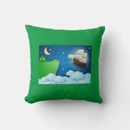 Vliegschip bij aanlanding kussen