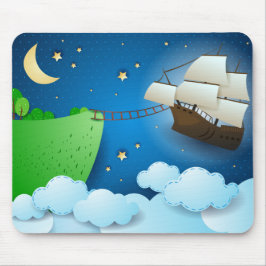 Vliegschip bij aanlanding muismat