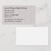 Vliegschool-instructeur Modern Visitekaartje (Voorkant / Achterkant)