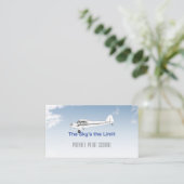 vliegschool | instructeur visitekaartje (Staand voorkant)