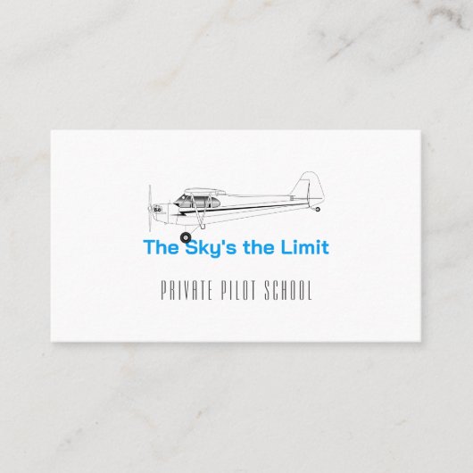 vliegschool | instructeur visitekaartje (Voorkant)