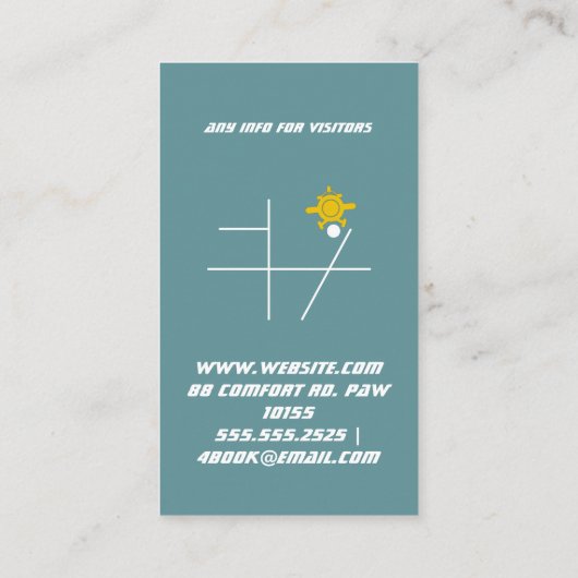 Vliegschool Visitekaartje (Achterkant)