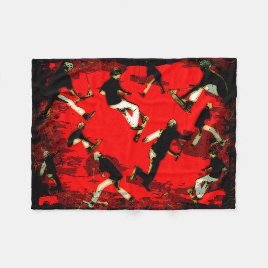 Vliegscooter Mania - Stunt Scooter Tricks Fleece Deken (Voorkant (Horizontaal))