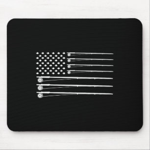 Vliegstaaf Vissen Amerikaanse Vlag Muismat