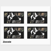 Vliegt het sterft rechthoekige sticker (Vel)