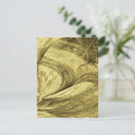 Vliegthreads van goud briefkaart (Staand voorkant)