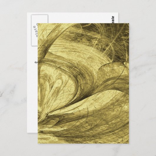 Vliegthreads van goud briefkaart (Voorkant / Achterkant)