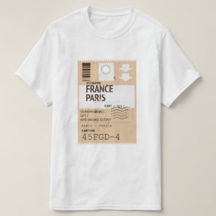 vliegticket Parijs frankrijk T-shirt