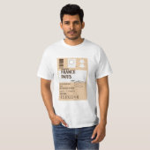 vliegticket Parijs frankrijk T-shirt (Voorkant volledig)