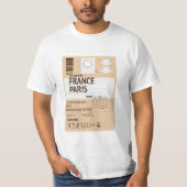 vliegticket Parijs frankrijk T-shirt (Voorkant)