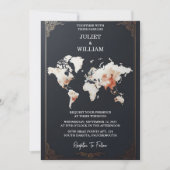 Vliegticket Paspoort Boarding Pass Bruiloft Kaart (Voorkant)