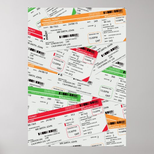 Vliegticket Poster (Voorkant)