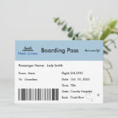 Vliegticket Zwangerschap Aankondiging aan familie (Staand voorkant)