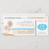 Vliegtickets Boardingpass Save the Date Design (Voorkant)