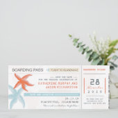 Vliegtickets Boardingpass Save the Date Design (Staand voorkant)