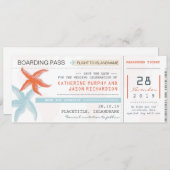 Vliegtickets Boardingpass Save the Date Design (Voorkant / Achterkant)