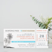 Vliegtickets Boardingpass Save the Date Design (Staand voorkant)