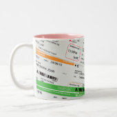 Vliegtickets Tweekleurige Koffiemok (Links)