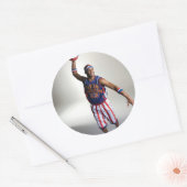 Vliegtijdsprong Ronde Sticker (Envelop)