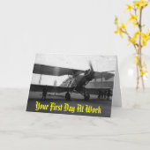  Vliegtuig 1933, uw eerste werkdag Kaart (Gele Bloem)