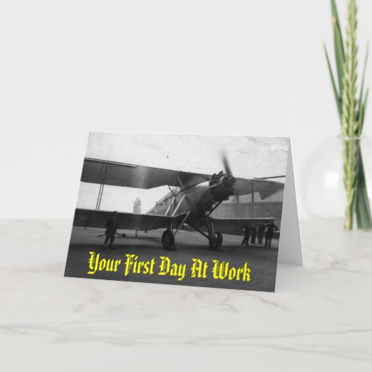  Vliegtuig 1933, uw eerste werkdag Kaart (Voorkant)