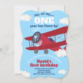 Vliegtuig 1 jaar na geboorte kaart (Voorkant)