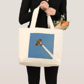 Vliegtuig 1 jtcn grote tote bag (Voorkant (product))