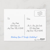 Vliegtuig 1e verjaardag briefkaart (Achterkant)