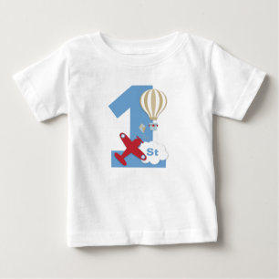 Vliegtuig 1e verjaardag shirt