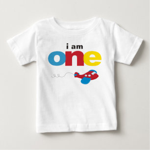 Vliegtuig 1e verjaardag T-shirt Peuter Baby Kind