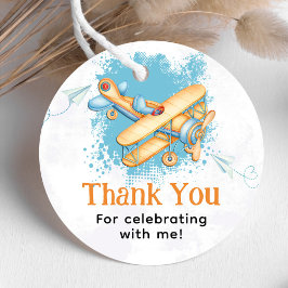  Vliegtuig 1e Verjaardagsfeest Bedankjes Labels