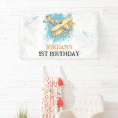 Vliegtuig 1e Verjaardagsfeest Spandoek (Insitu)