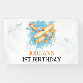  Vliegtuig 1e Verjaardagsfeest Spandoek