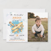 Vliegtuig 2e Verjaardagsfeestfoto Kaart (Voorkant)