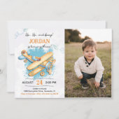 Vliegtuig 3e Verjaardagsfeestfoto Kaart (Voorkant)