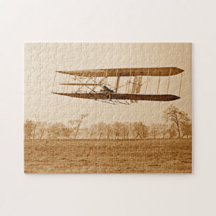 Vliegtuig 85 Orville Wright Bi-plane C 1904 Sepia Legpuzzel